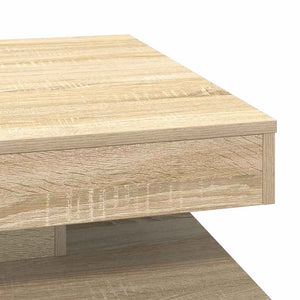 Drehbarer Couchtisch Sonoma-Eiche 70x70 cm