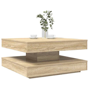 Drehbarer Couchtisch Sonoma-Eiche 70x70 cm