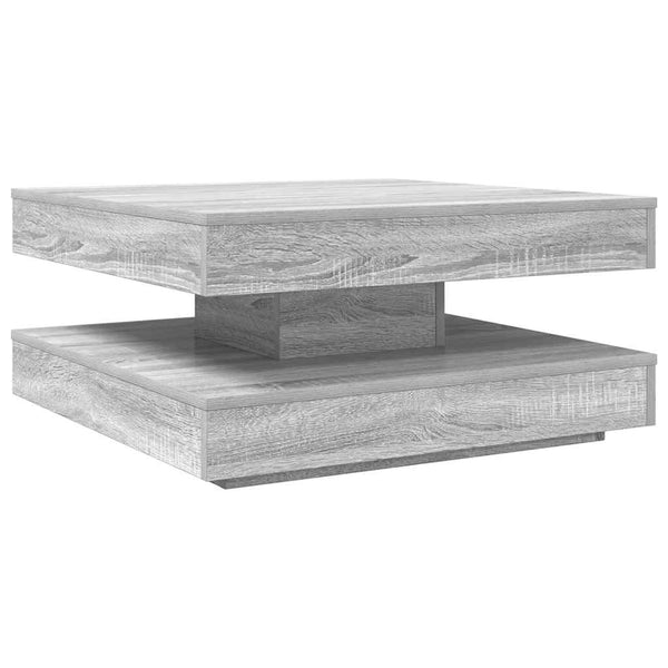 Drehbarer Couchtisch Grau Sonoma 70x70 cm