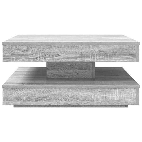 Drehbarer Couchtisch Grau Sonoma 70x70 cm