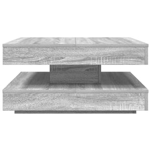 Drehbarer Couchtisch Grau Sonoma 70x70 cm