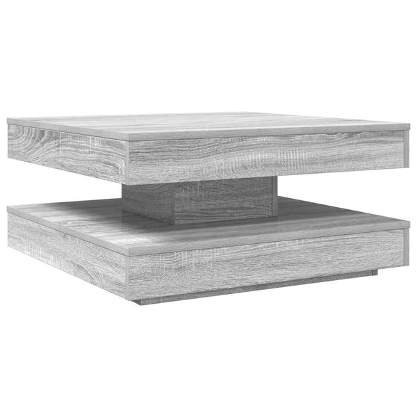 Drehbarer Couchtisch Grau Sonoma 70x70 cm