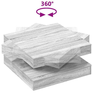 Drehbarer Couchtisch Grau Sonoma 70x70 cm