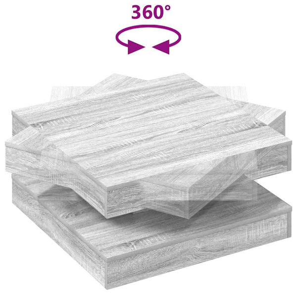 Drehbarer Couchtisch Grau Sonoma 70x70 cm