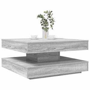 Drehbarer Couchtisch Grau Sonoma 70x70 cm