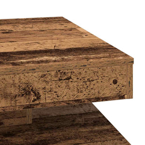 Drehbarer Couchtisch Altholz-Optik 70x70 cm