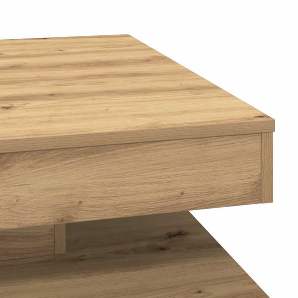 Table basse vidaXL pivotante à 360 degrés Chêne artisan 70x70x34,5 cm