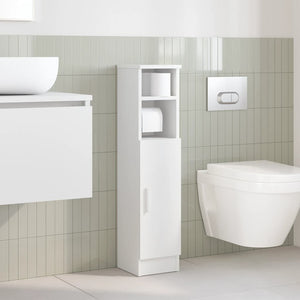 Badezimmerschrank Weiß mit Rollenhalter