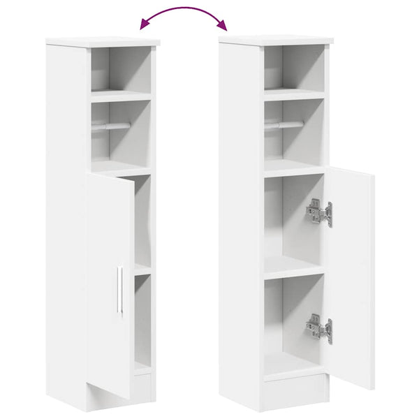 Badezimmerschrank Weiß mit Rollenhalter