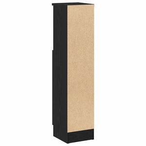 Badezimmerschrank Schwarz mit Rollenhalter