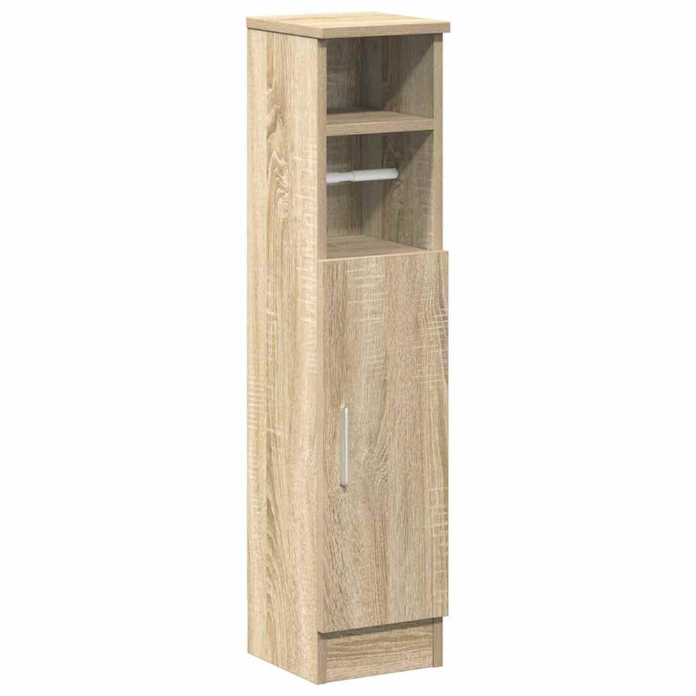 Badezimmerschrank Sonoma Eiche mit Rollenhalter