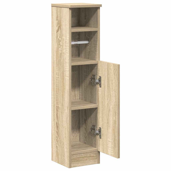 Badezimmerschrank Sonoma Eiche mit Rollenhalter