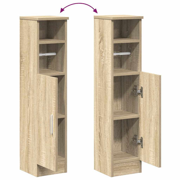 Badezimmerschrank Sonoma Eiche mit Rollenhalter