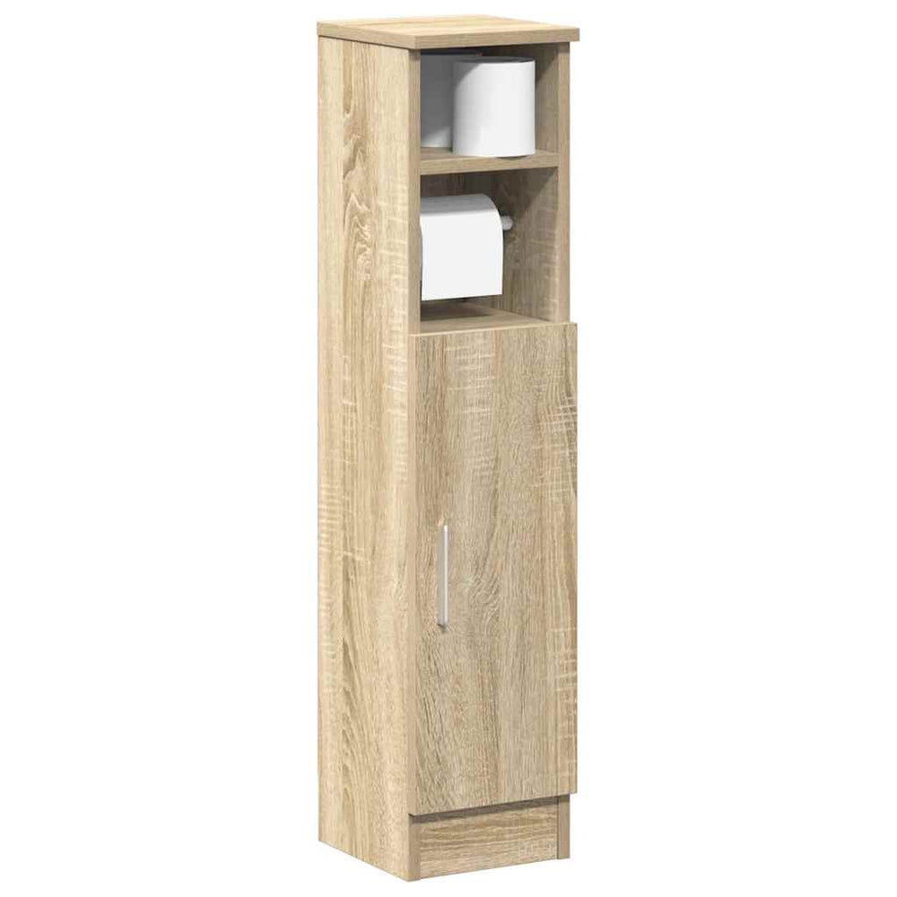 Badezimmerschrank Sonoma Eiche mit Rollenhalter