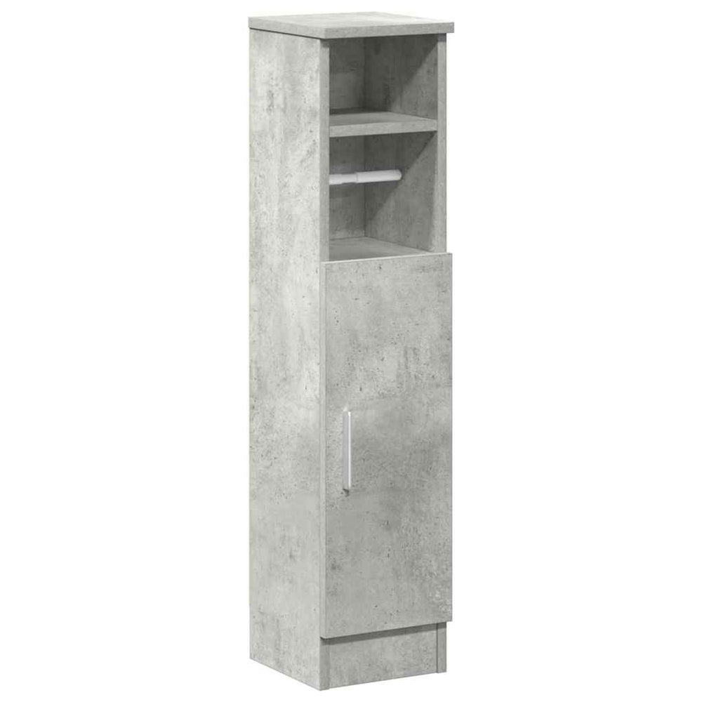 Badschrank mit Rollenhalter Betongrau