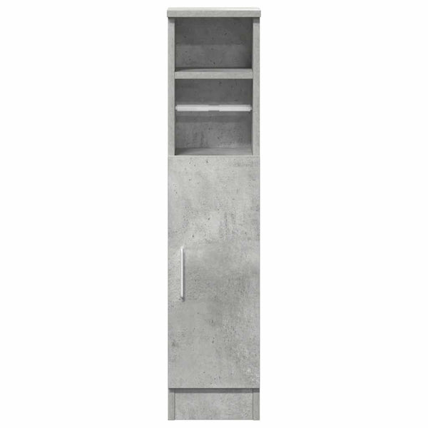 vidaXL Meuble de salle de bain avec porte-rouleau gris béton 20,5x22x90 cm