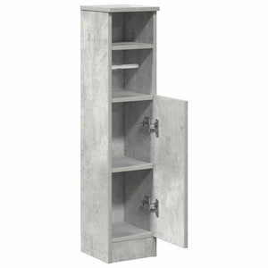 vidaXL Meuble de salle de bain avec porte-rouleau gris béton 20,5x22x90 cm