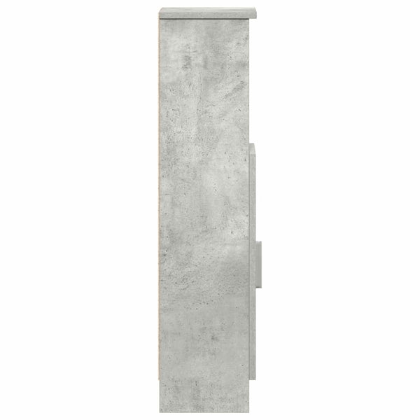 vidaXL Meuble de salle de bain avec porte-rouleau gris béton 20,5x22x90 cm
