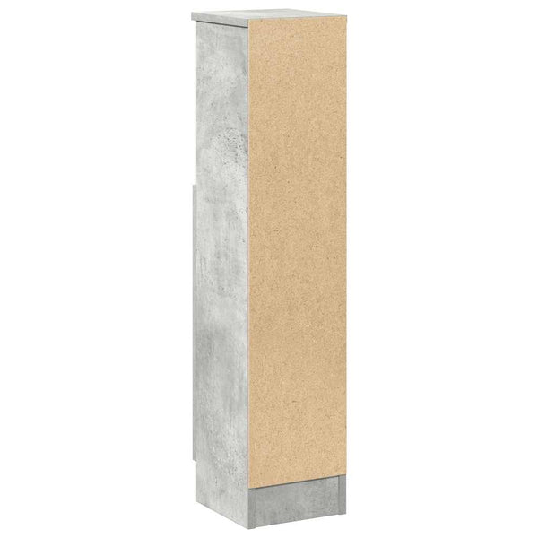 vidaXL Meuble de salle de bain avec porte-rouleau gris béton 20,5x22x90 cm