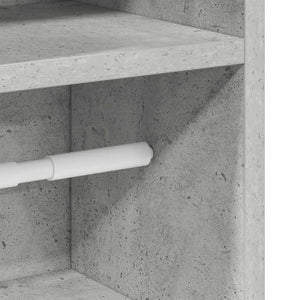 vidaXL Meuble de salle de bain avec porte-rouleau gris béton 20,5x22x90 cm
