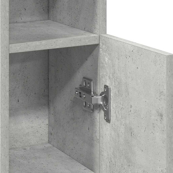 vidaXL Meuble de salle de bain avec porte-rouleau gris béton 20,5x22x90 cm