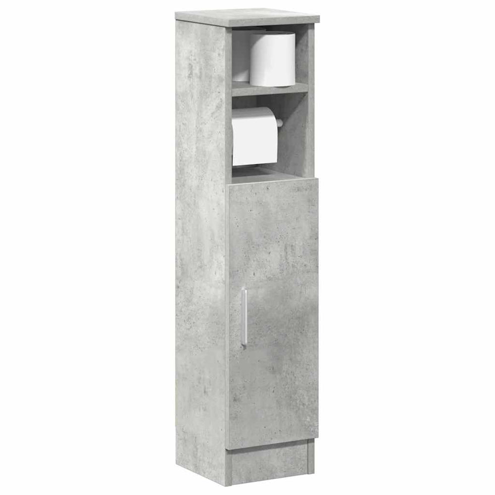 Badschrank mit Rollenhalter Betongrau