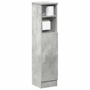 vidaXL Meuble de salle de bain avec porte-rouleau gris béton 20,5x22x90 cm