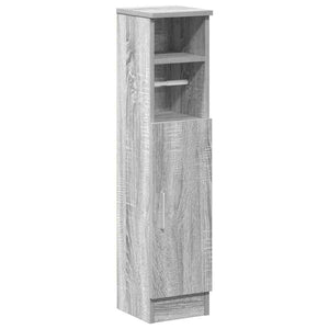 Badezimmerschrank mit Rollenhalter Grau Sonoma