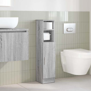 Badezimmerschrank mit Rollenhalter Grau Sonoma