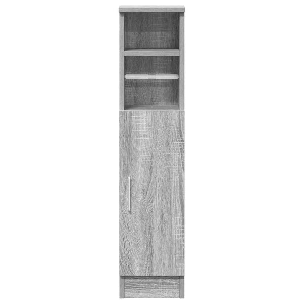 Badezimmerschrank mit Rollenhalter Grau Sonoma