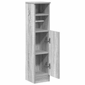 Badezimmerschrank mit Rollenhalter Grau Sonoma