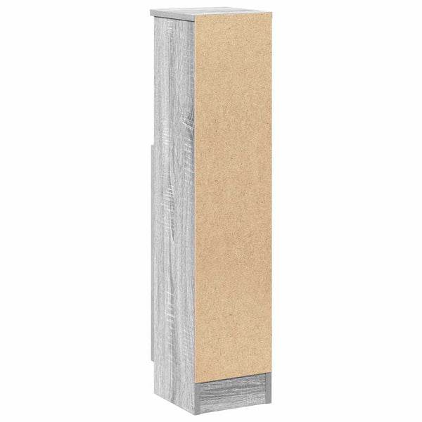 Badezimmerschrank mit Rollenhalter Grau Sonoma