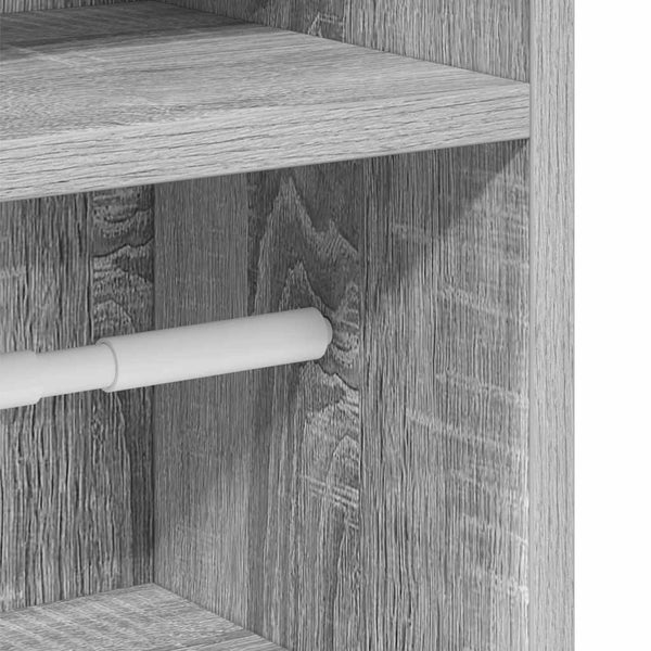 Badezimmerschrank mit Rollenhalter Grau Sonoma