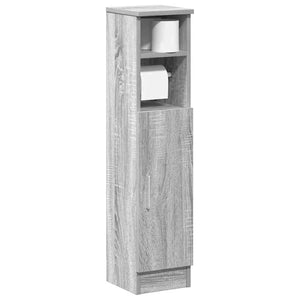 Badezimmerschrank mit Rollenhalter Grau Sonoma