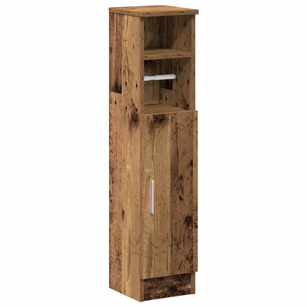 Badezimmerschrank mit Rollenhalter Altholz-Optik