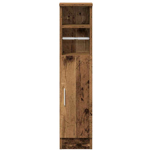 Badezimmerschrank mit Rollenhalter Altholz-Optik
