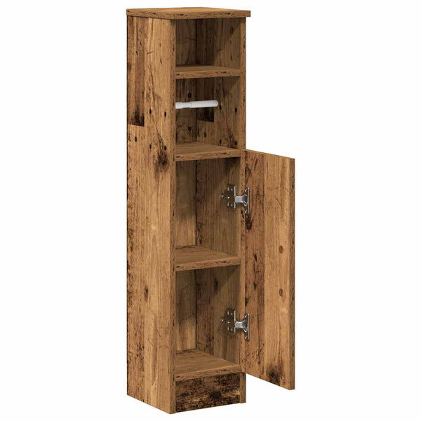 Badezimmerschrank mit Rollenhalter Altholz-Optik