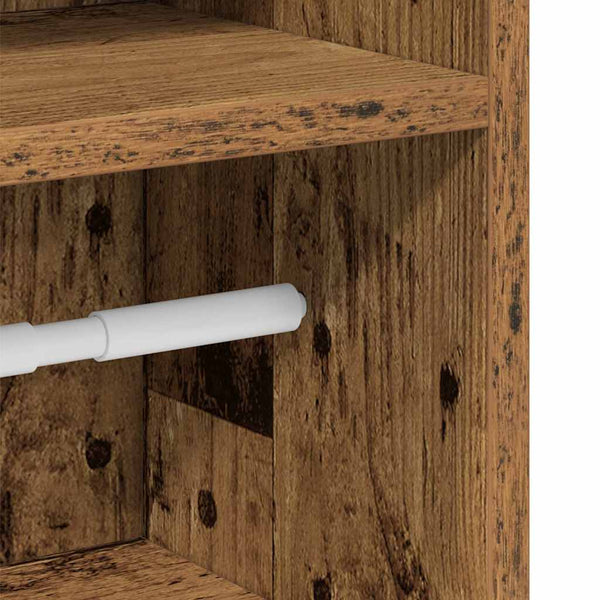 Badezimmerschrank mit Rollenhalter Altholz-Optik