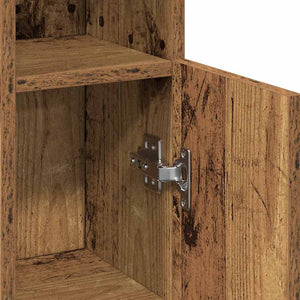 Badezimmerschrank mit Rollenhalter Altholz-Optik