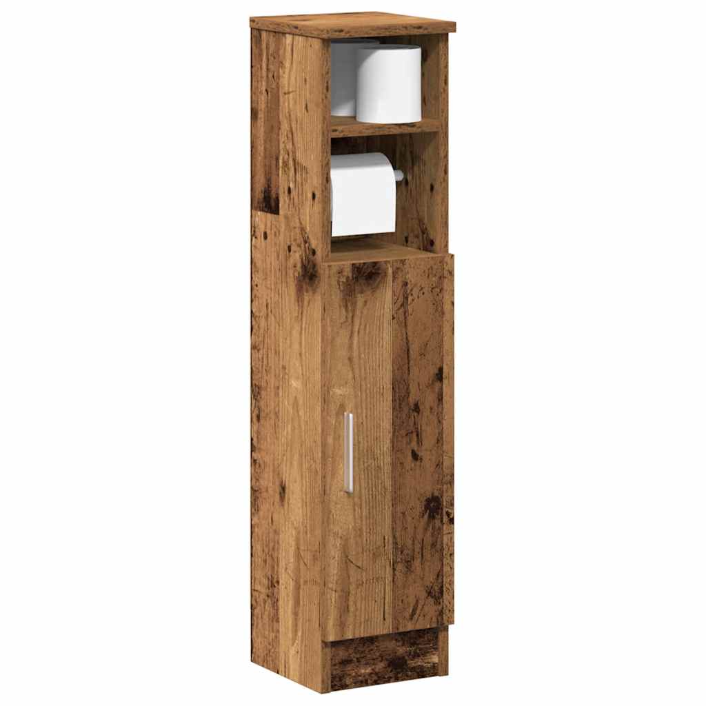 Badezimmerschrank mit Rollenhalter Altholz-Optik