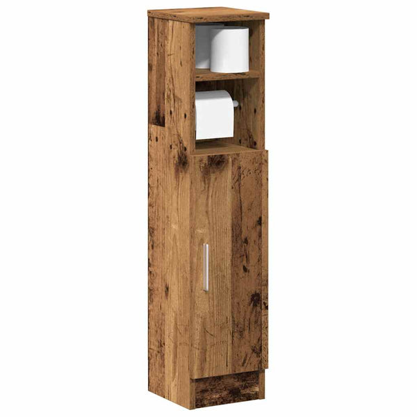 Badezimmerschrank mit Rollenhalter Altholz-Optik