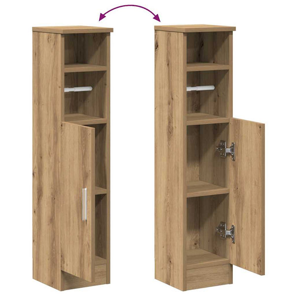 Badezimmerschrank Artisan-Eiche mit Rollenhalter