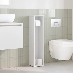 Badezimmerschrank Weiß mit Rollenhalter