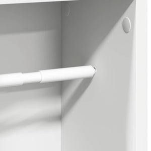 Badezimmerschrank Weiß mit Rollenhalter