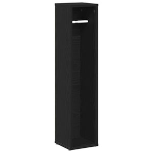 Schwarzer Badezimmerschrank mit Rollenhalter