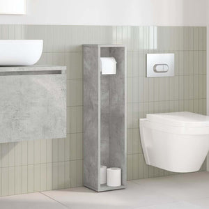 Badezimmerschrank mit Rollenhalter Betongrau