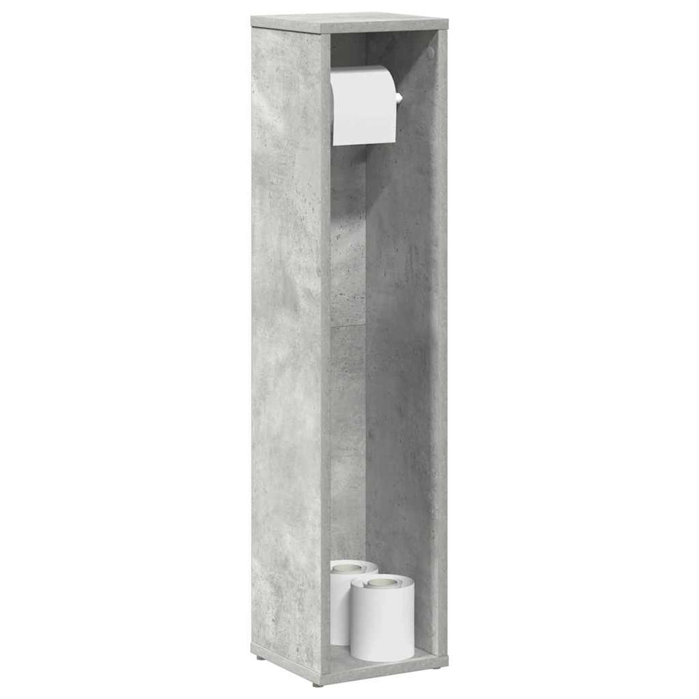 Badezimmerschrank mit Rollenhalter Betongrau