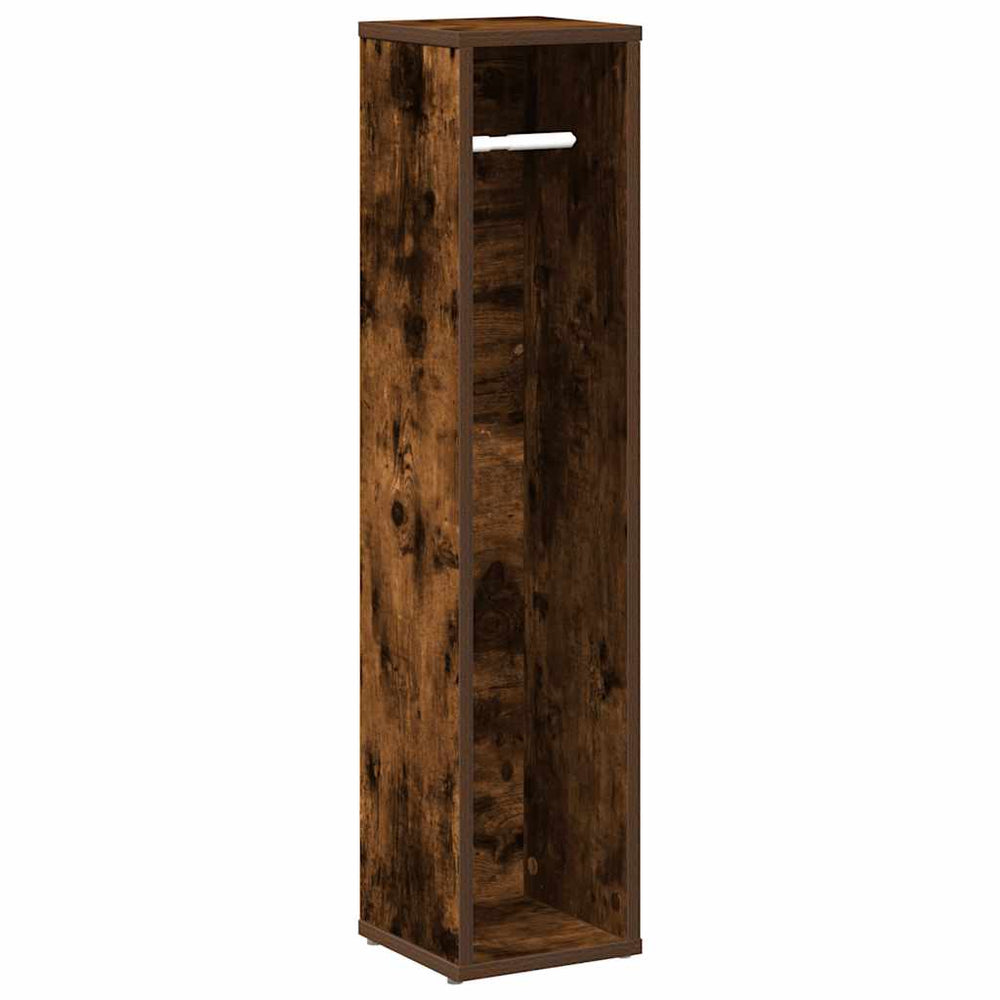 Badezimmerschrank mit Rollenhalter Eiche geräuchert