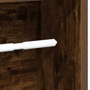 Badezimmerschrank mit Rollenhalter Eiche geräuchert