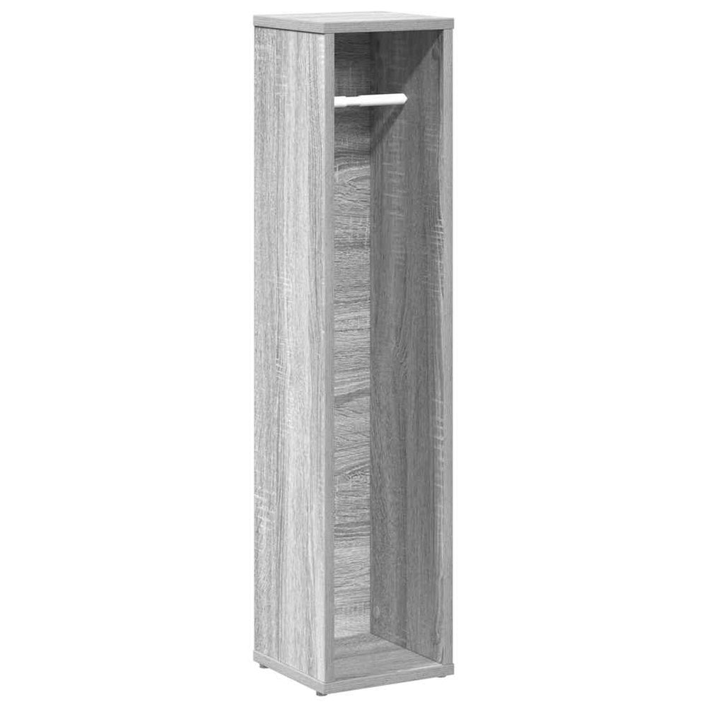 Badezimmerschrank mit Rollenhalter Grau Sonoma 90cm